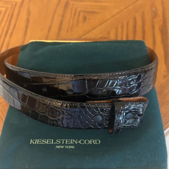 KIESELSTEIN- CORD VINTAGE BLACK GENIUNE ALLIGATOR AUTHENTIC - Picture 5 of 8